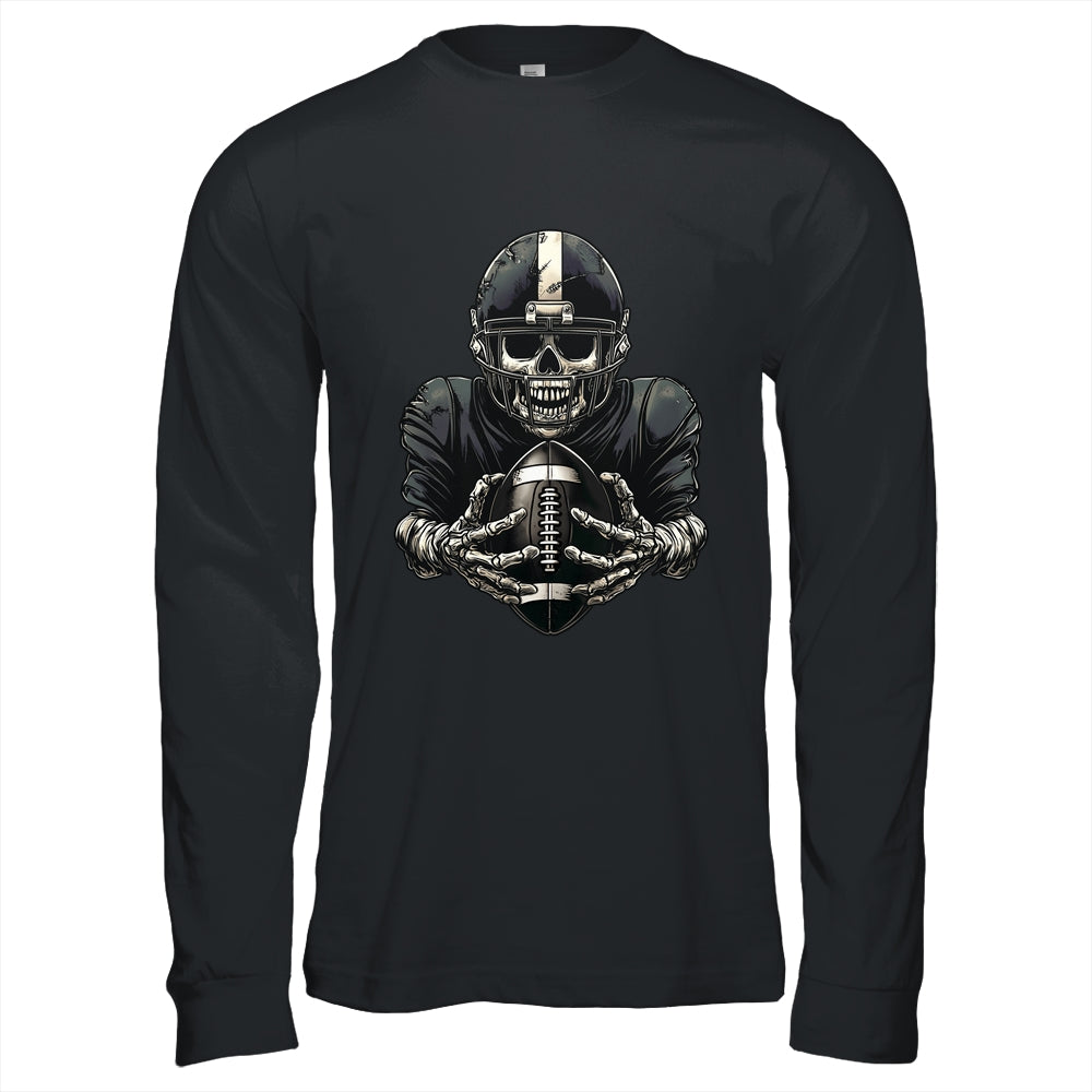 Halloween Skeleton Football Player Spooky Sports Graphic Shirt & Hoodie | siriusteestore