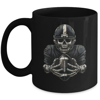 Halloween Skeleton Football Player Spooky Sports Graphic Mug | siriusteestore