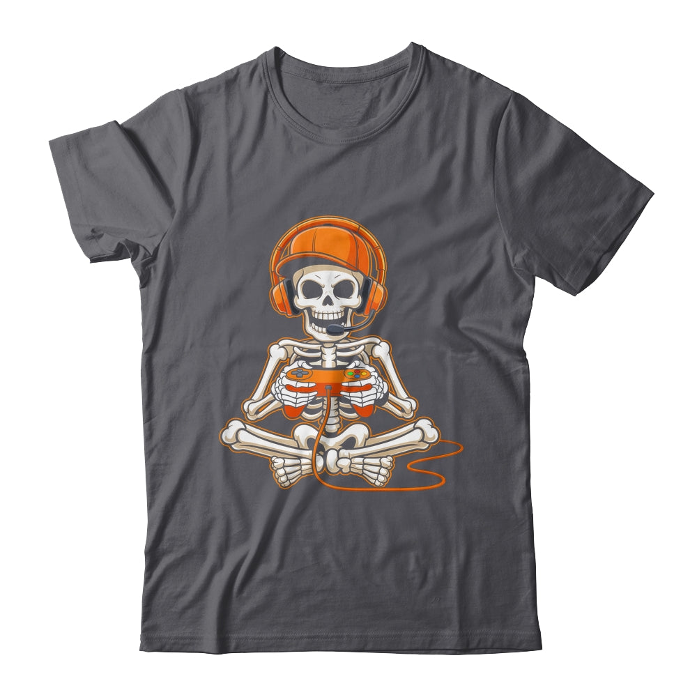 Halloween Skeleton Gamer Video Gaming Boys Men Kids Teens Shirt & Hoodie | siriusteestore