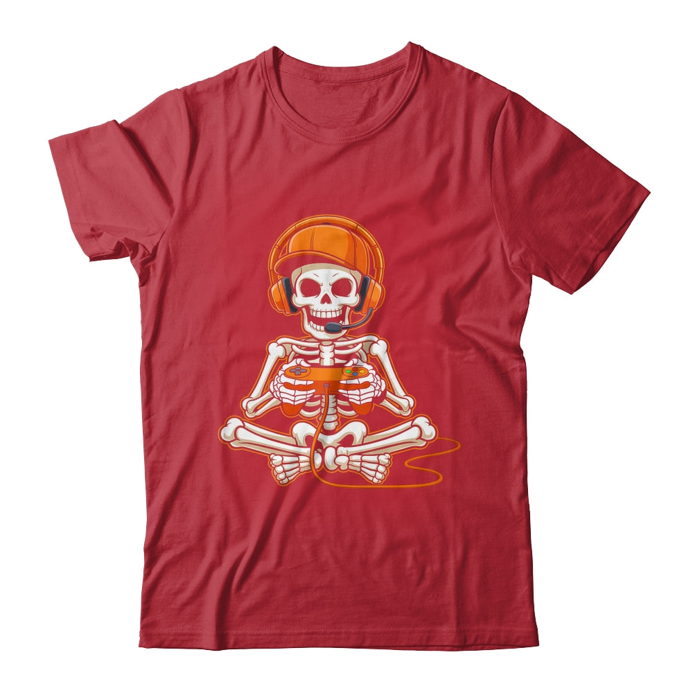 Halloween Skeleton Gamer Video Gaming Boys Men Kids Teens Shirt & Hoodie | siriusteestore
