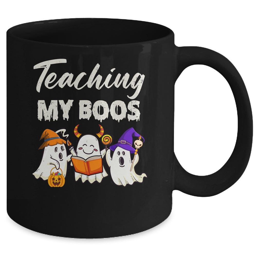 Halloween Teacher Teaching My Boos Cute Ghost Costume Funny Mug | siriusteestore