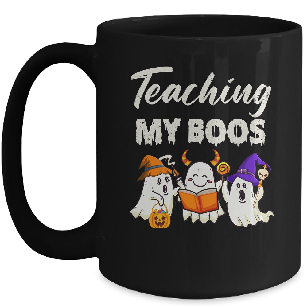 Halloween Teacher Teaching My Boos Cute Ghost Costume Funny Mug | siriusteestore