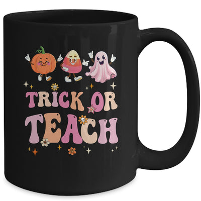 Halloween Teacher Trick Or Teach Funny Ghost Cute Pumpkin Mug | siriusteestore
