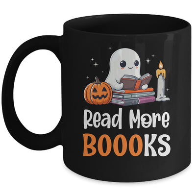 Halloween Teacher Women Cute Reading Ghost Read More Books Mug | siriusteestore