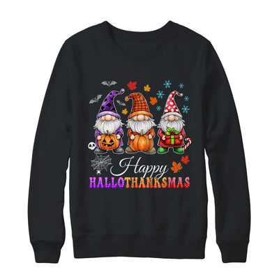 Halloween Thanksgiving Christmas Gnomes Happy HalloThanksMas Shirt & Sweatshirt | siriusteestore