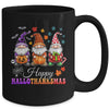 Halloween Thanksgiving Christmas Gnomes Happy HalloThanksMas Mug | siriusteestore