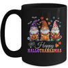 Halloween Thanksgiving Christmas Gnomes Happy HalloThanksMas Mug | siriusteestore