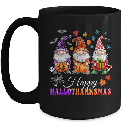 Halloween Thanksgiving Christmas Gnomes Happy HalloThanksMas Mug | siriusteestore