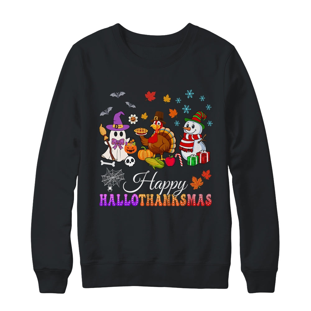 Halloween Thanksgiving Christmas Happy HalloThanksMas Kids Shirt & Sweatshirt | siriusteestore