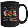 Halloween Thanksgiving Christmas Happy HalloThanksMas Kids Mug | siriusteestore