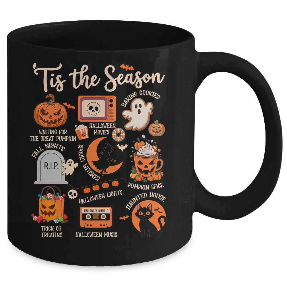 Halloween Tis The Season Spooky Witch Pumpkin Fall Retro Mug | siriusteestore