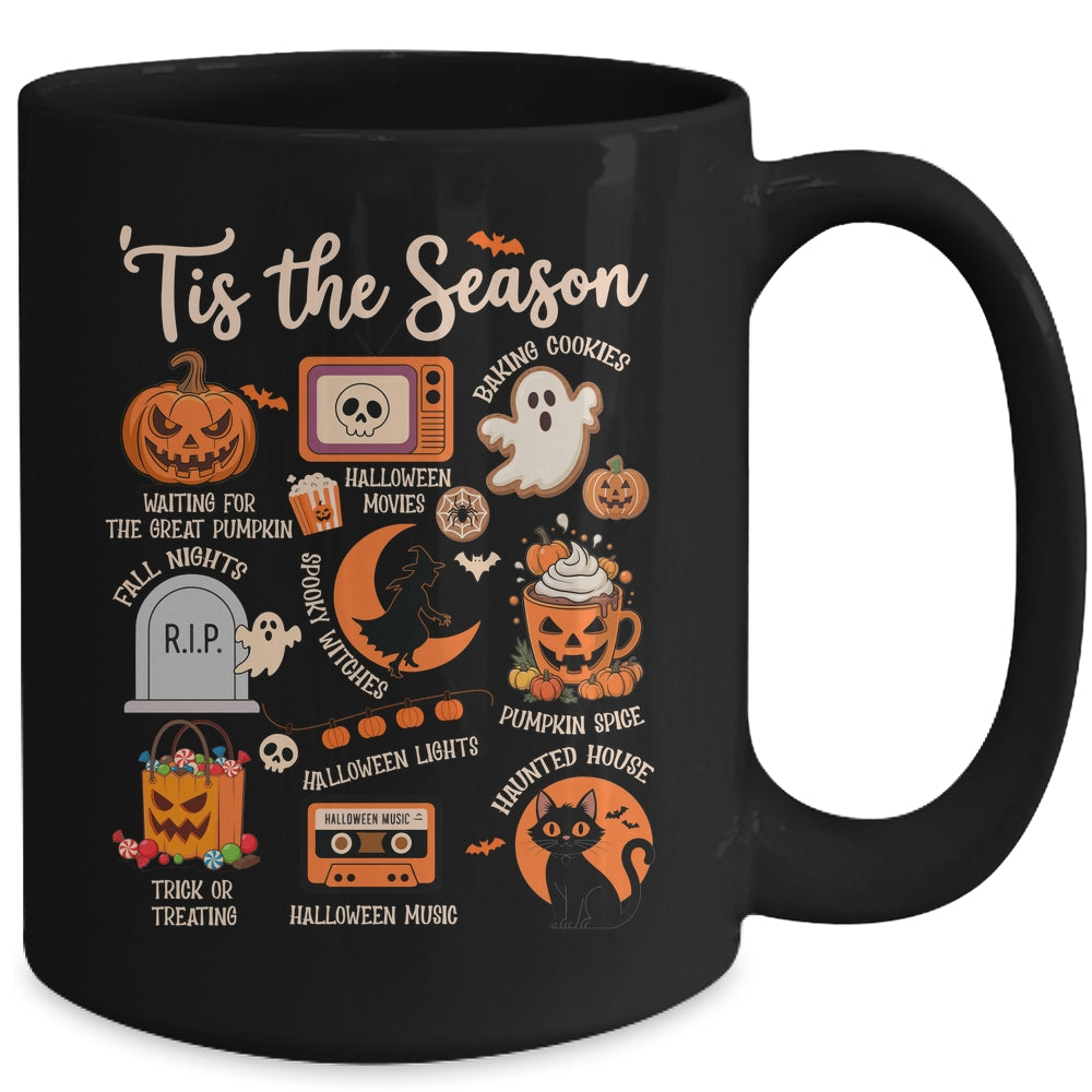 Halloween Tis The Season Spooky Witch Pumpkin Fall Retro Mug | siriusteestore