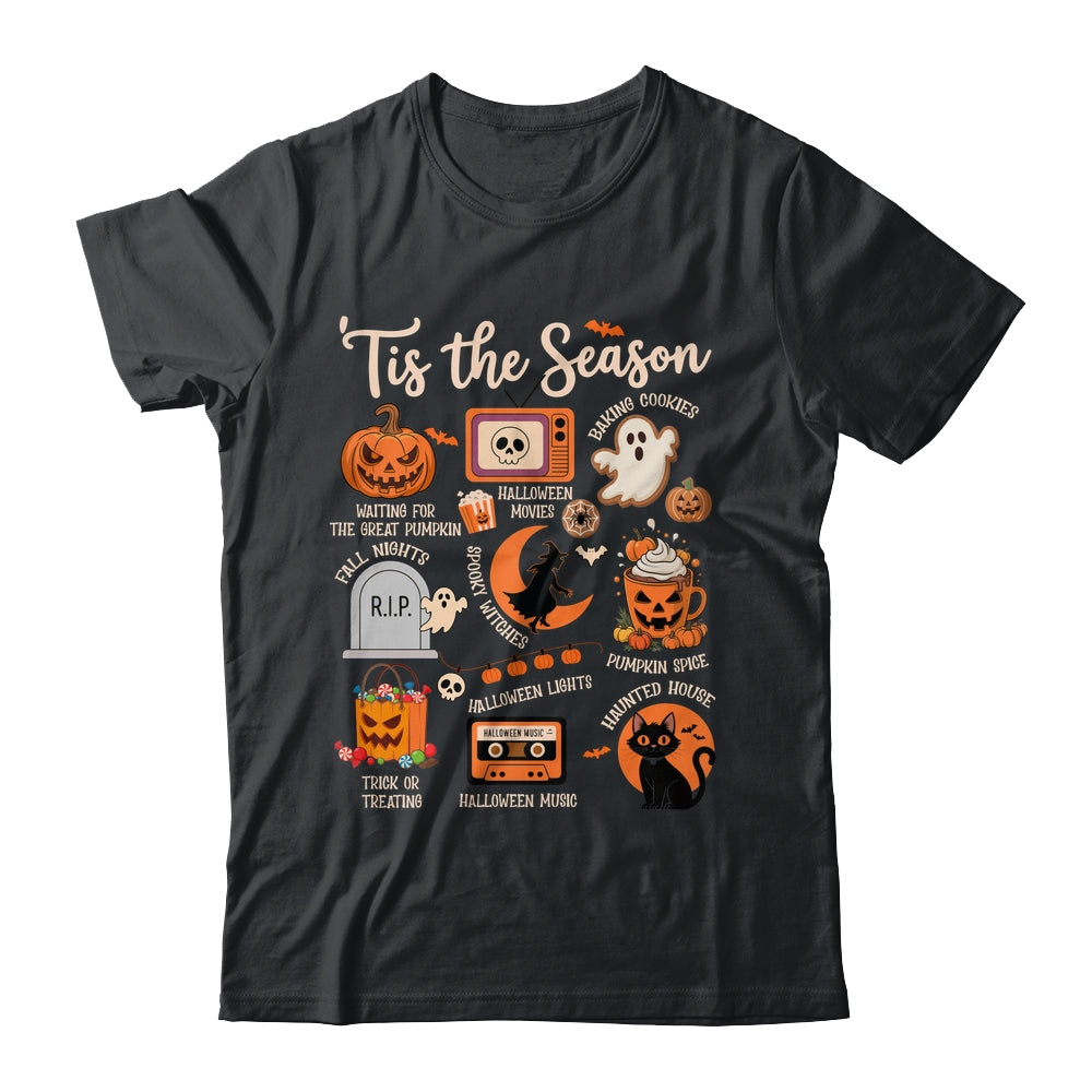 Halloween Tis The Season Spooky Witch Pumpkin Fall Retro Shirt & Sweatshirt | siriusteestore