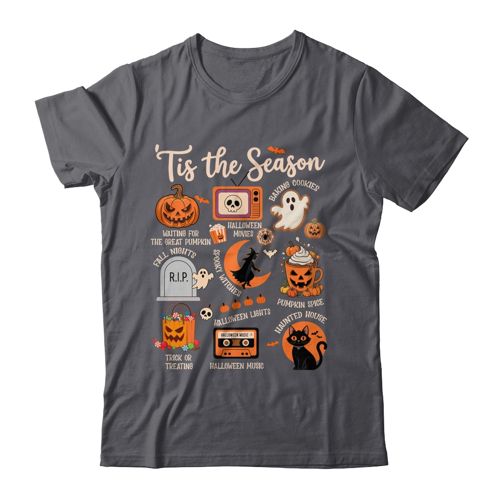 Halloween Tis The Season Spooky Witch Pumpkin Fall Retro Shirt & Sweatshirt | siriusteestore