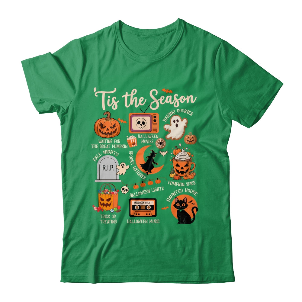Halloween Tis The Season Spooky Witch Pumpkin Fall Retro Shirt & Sweatshirt | siriusteestore