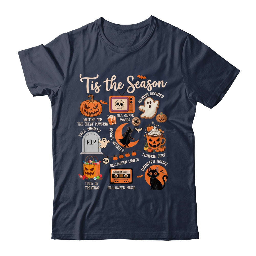 Halloween Tis The Season Spooky Witch Pumpkin Fall Retro Shirt & Sweatshirt | siriusteestore