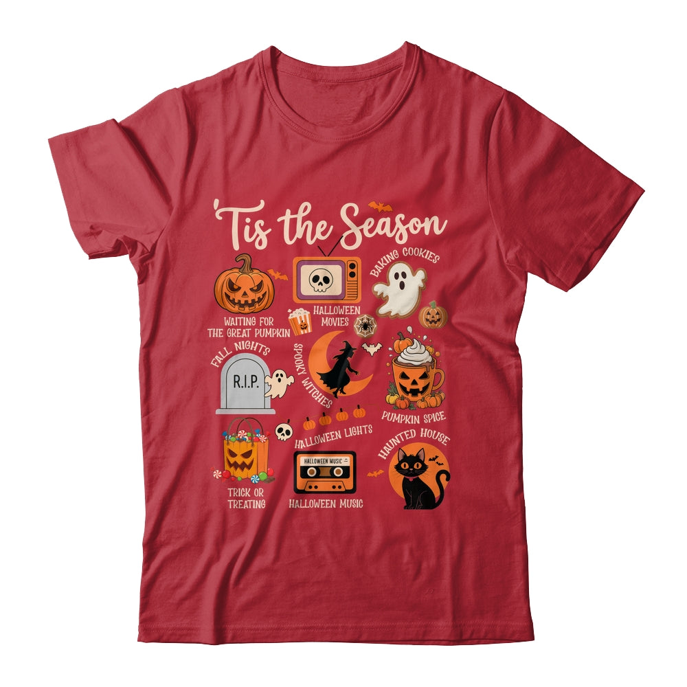Halloween Tis The Season Spooky Witch Pumpkin Fall Retro Shirt & Sweatshirt | siriusteestore