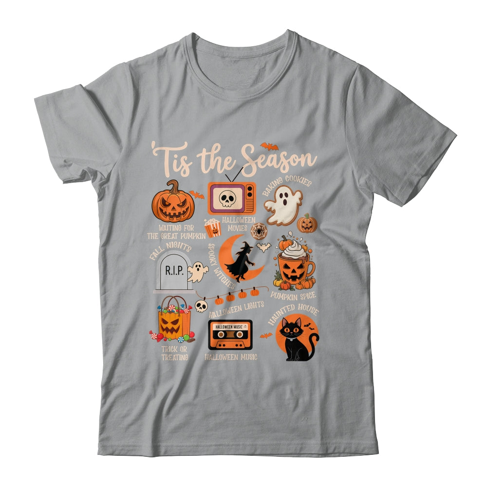 Halloween Tis The Season Spooky Witch Pumpkin Fall Retro Shirt & Sweatshirt | siriusteestore