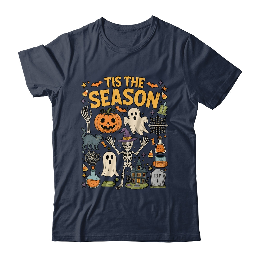 Halloween Vibes Spooky Season Pumpkin Witch Tis The Season Shirt & Hoodie | siriusteestore