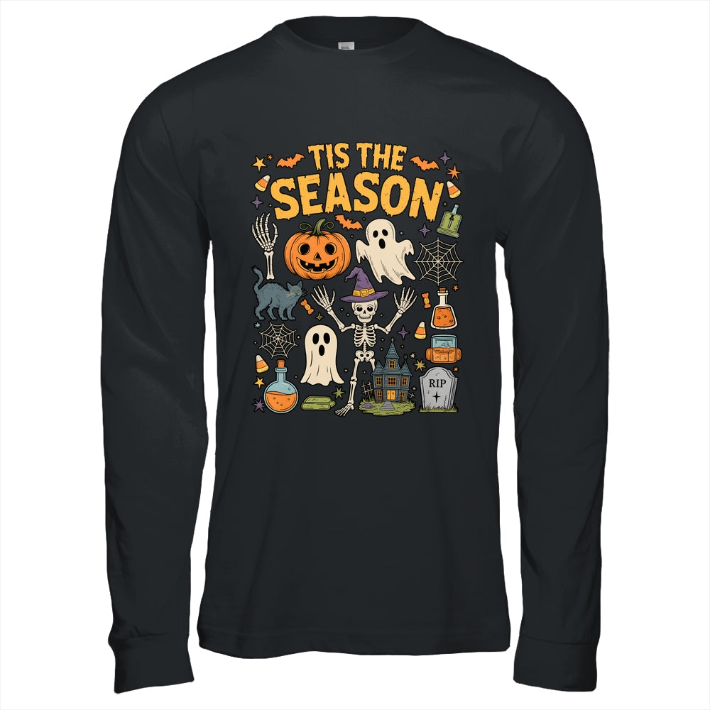 Halloween Vibes Spooky Season Pumpkin Witch Tis The Season Shirt & Hoodie | siriusteestore