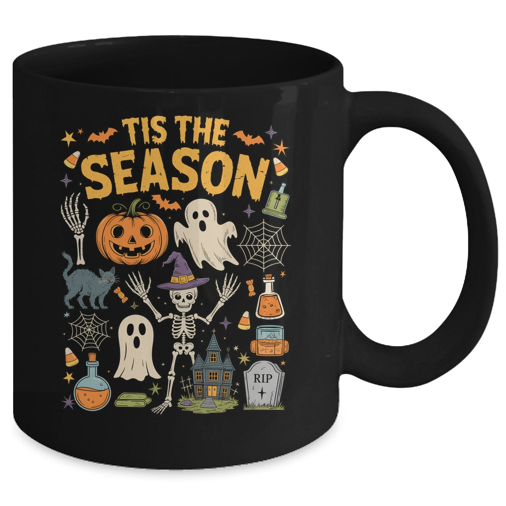 Halloween Vibes Spooky Season Pumpkin Witch Tis The Season Mug | siriusteestore