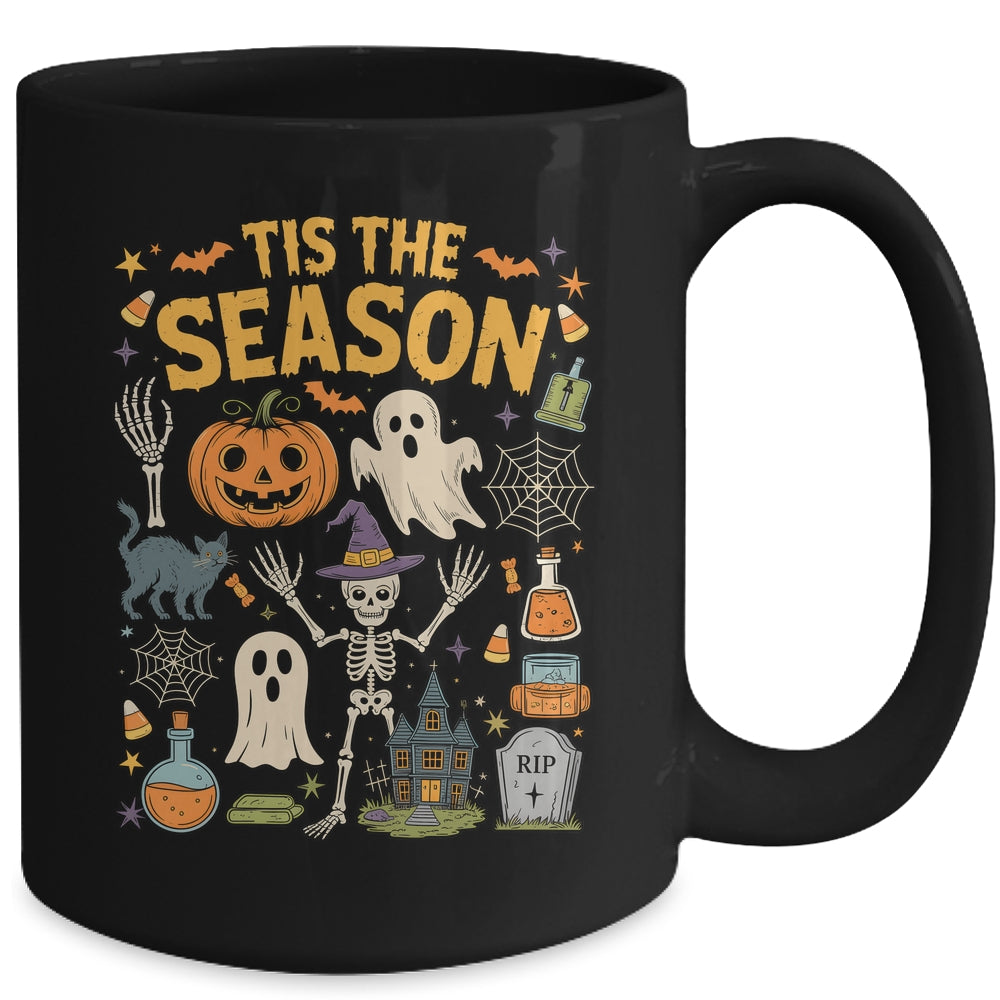 Halloween Vibes Spooky Season Pumpkin Witch Tis The Season Mug | siriusteestore