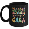 Happiness Is Being A Gaga Floral Design Gaga Mothers Day Mug | siriusteestore