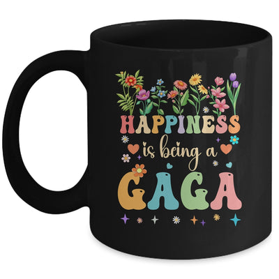 Happiness Is Being A Gaga Floral Design Gaga Mothers Day Mug | siriusteestore