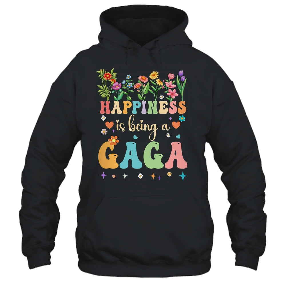 Happiness Is Being A Gaga Floral Design Gaga Mothers Day Shirt & Tank Top | siriusteestore