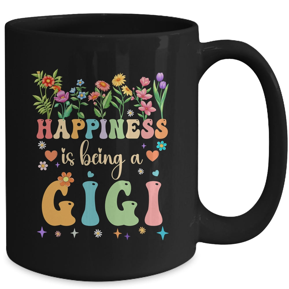 Happiness Is Being A Gigi Floral Design Gigi Mothers Day Mug | siriusteestore