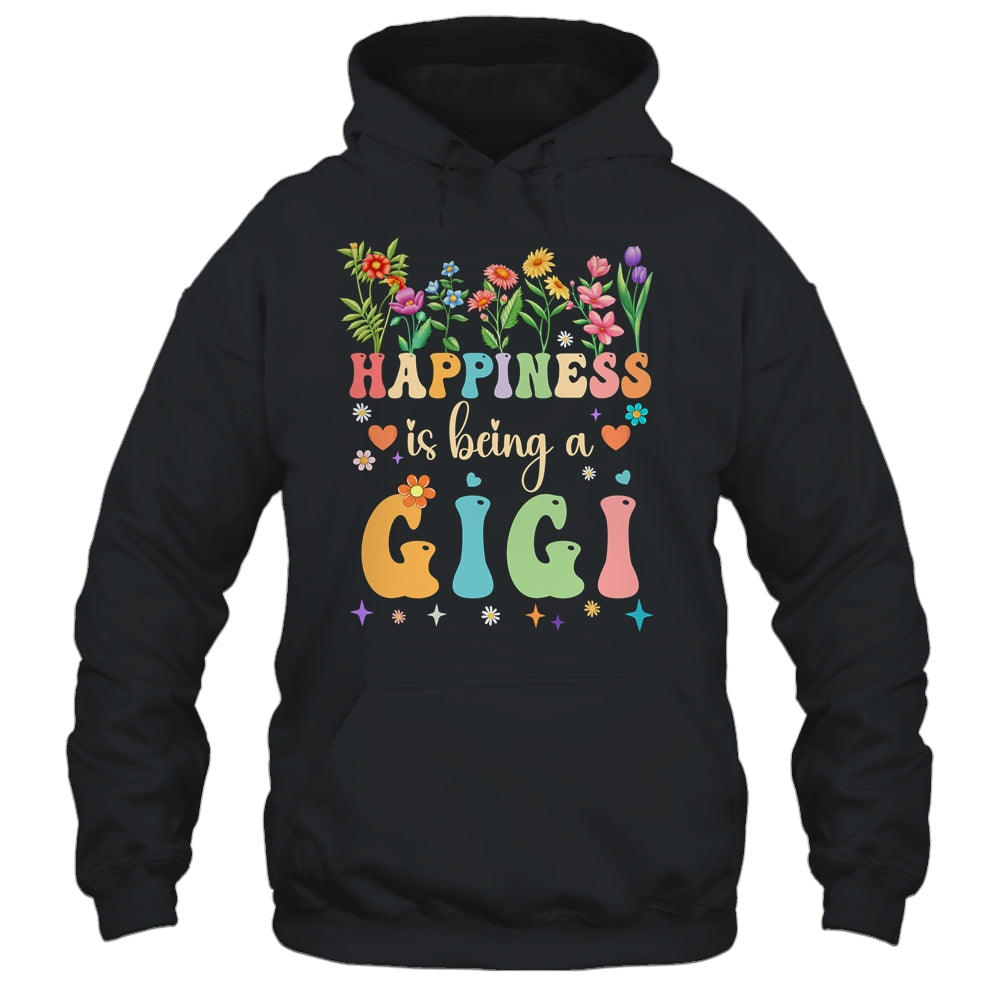 Happiness Is Being A Gigi Floral Design Gigi Mothers Day Shirt & Tank Top | siriusteestore