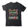 Happiness Is Being A Godmother Floral Design Godmother Shirt & Tank Top | siriusteestore