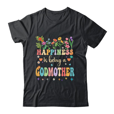 Happiness Is Being A Godmother Floral Design Godmother Shirt & Tank Top | siriusteestore
