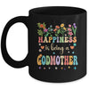 Happiness Is Being A Godmother Floral Design Godmother Mug | siriusteestore