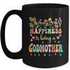 Happiness Is Being A Godmother Floral Design Godmother Mug | siriusteestore