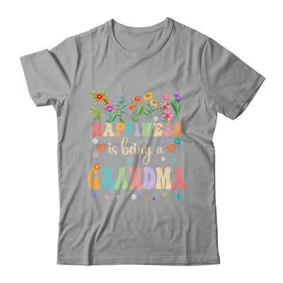 Happiness Is Being A Grandma Floral Design Grandma Shirt & Tank Top | siriusteestore