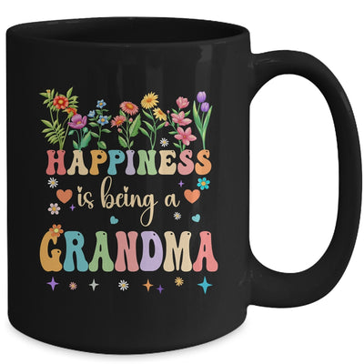 Happiness Is Being A Grandma Floral Design Grandma Mug | siriusteestore
