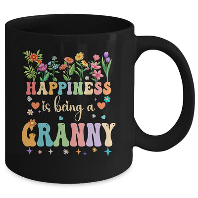 Happiness Is Being A Grannie Floral Design Grannie Mug | siriusteestore