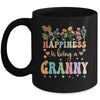 Happiness Is Being A Grannie Floral Design Grannie Mug | siriusteestore
