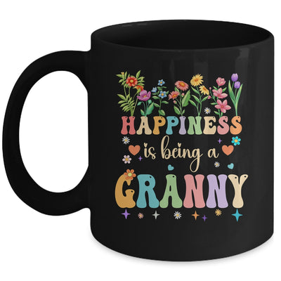 Happiness Is Being A Grannie Floral Design Grannie Mug | siriusteestore