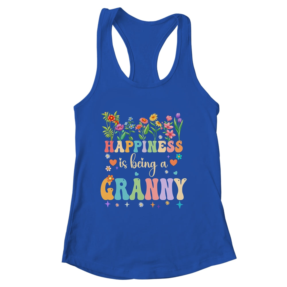Happiness Is Being A Grannie Floral Design Grannie Shirt & Tank Top | siriusteestore