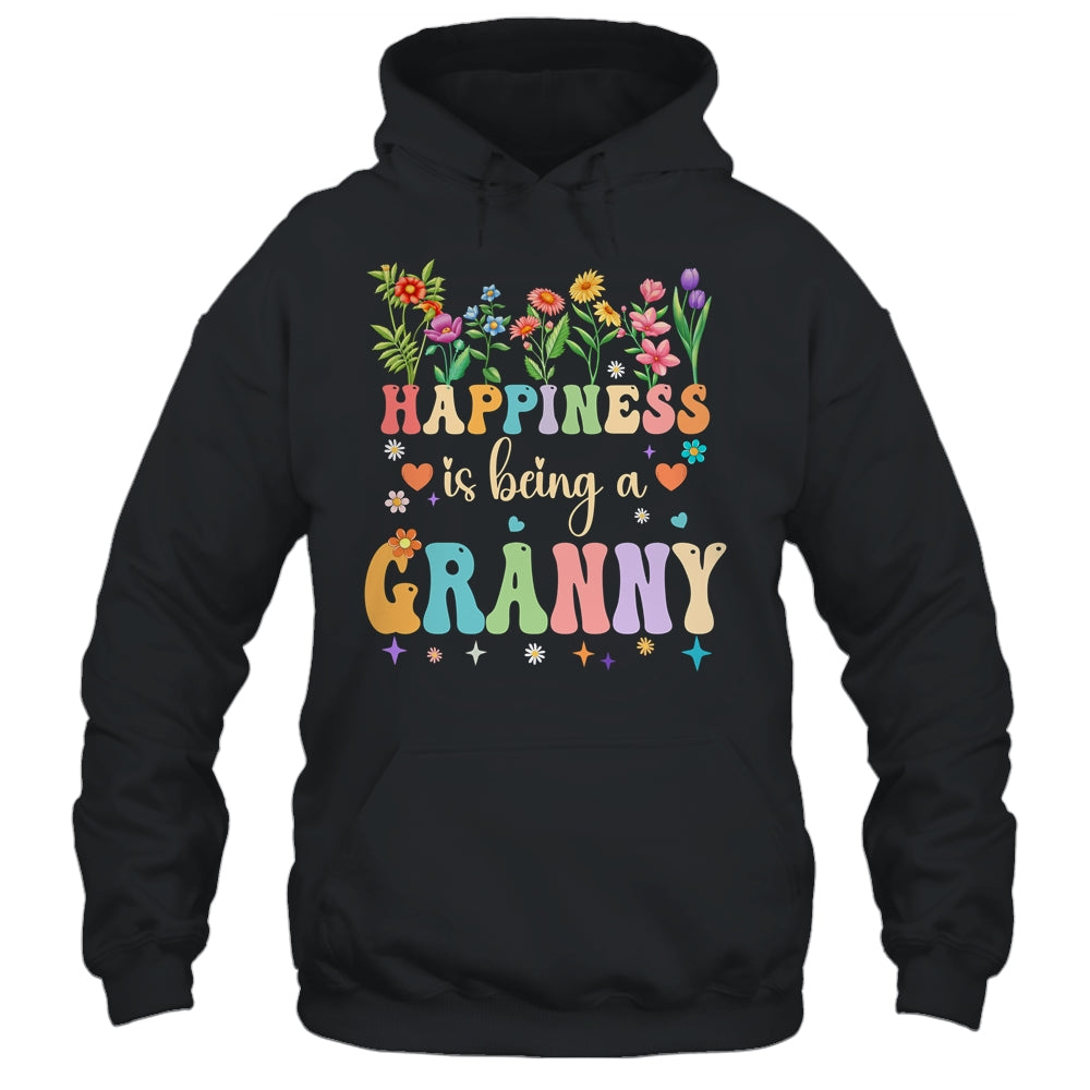 Happiness Is Being A Grannie Floral Design Grannie Shirt & Tank Top | siriusteestore