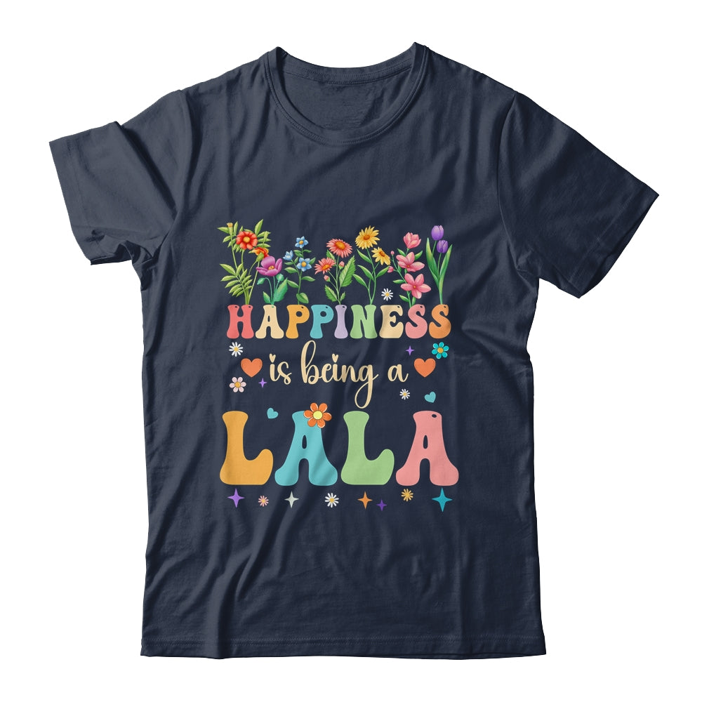 Happiness Is Being A Lala Floral Design Lala Mothers Day Shirt & Tank Top | siriusteestore