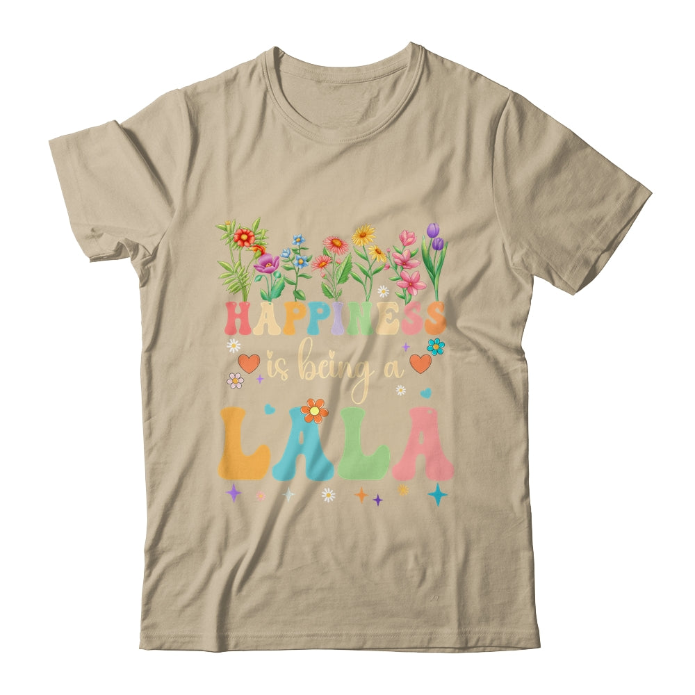Happiness Is Being A Lala Floral Design Lala Mothers Day Shirt & Tank Top | siriusteestore