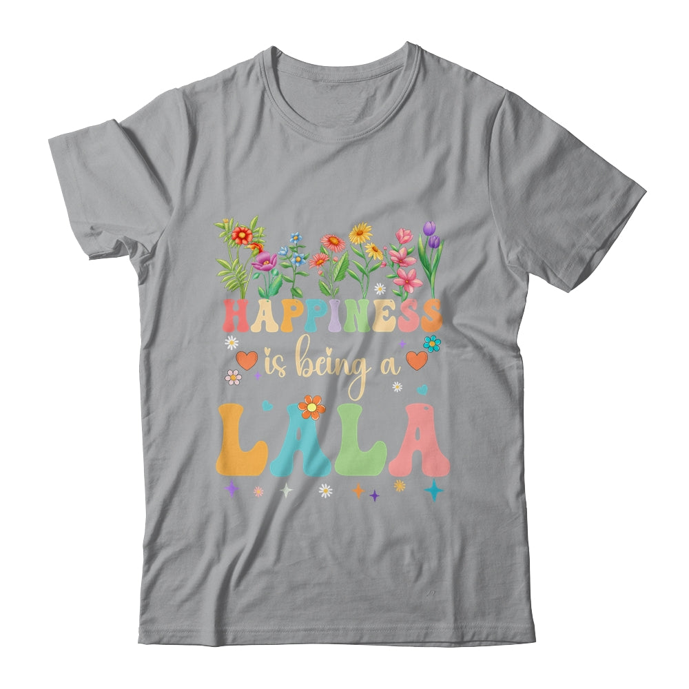Happiness Is Being A Lala Floral Design Lala Mothers Day Shirt & Tank Top | siriusteestore