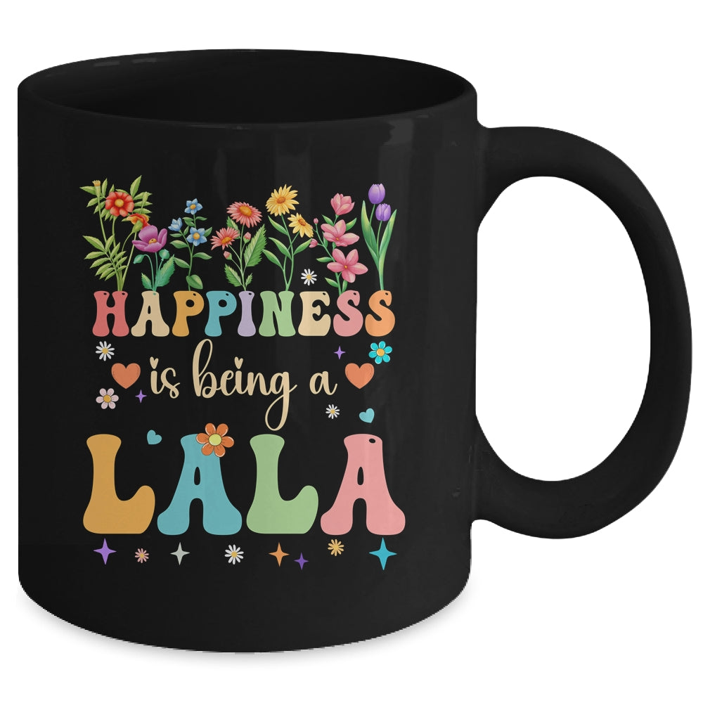 Happiness Is Being A Lala Floral Design Lala Mothers Day Mug | siriusteestore