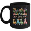 Happiness Is Being A Lala Floral Design Lala Mothers Day Mug | siriusteestore