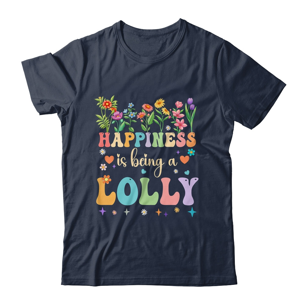 Happiness Is Being A Lolly Floral Design Lolly Mothers Day Shirt & Tank Top | siriusteestore