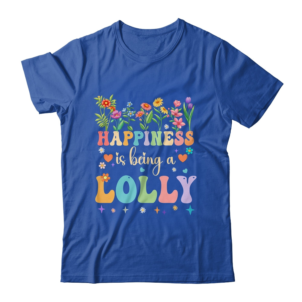 Happiness Is Being A Lolly Floral Design Lolly Mothers Day Shirt & Tank Top | siriusteestore
