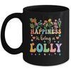 Happiness Is Being A Lolly Floral Design Lolly Mothers Day Mug | siriusteestore